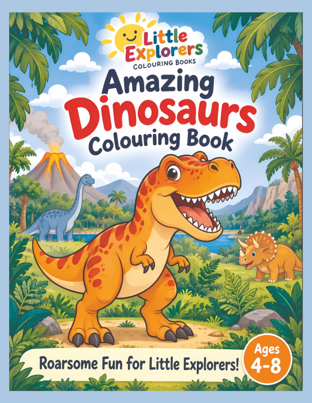 Amazing Dinosaurs Colouring Book paperback book cover